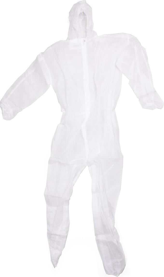 Benson Wegwerp overalls - one size - elastische openingen - 10 stuks - wit