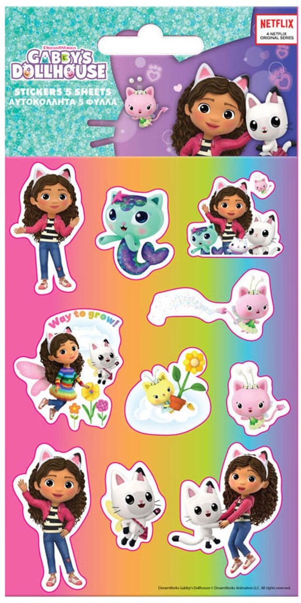 Stickers Gabby's Poppenhuis, 5 Vellen