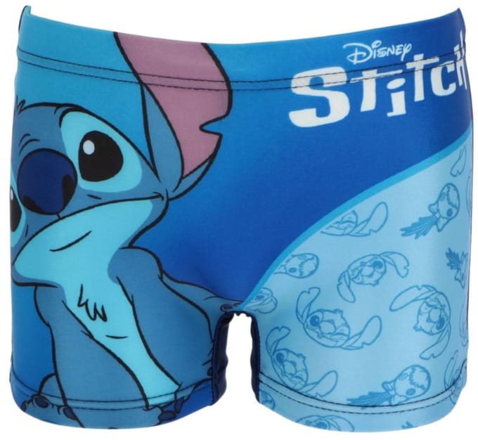 Lilo & Stitch Zwembroek - Maat 122/128 - Polyester - Blauw - Zwemboxer