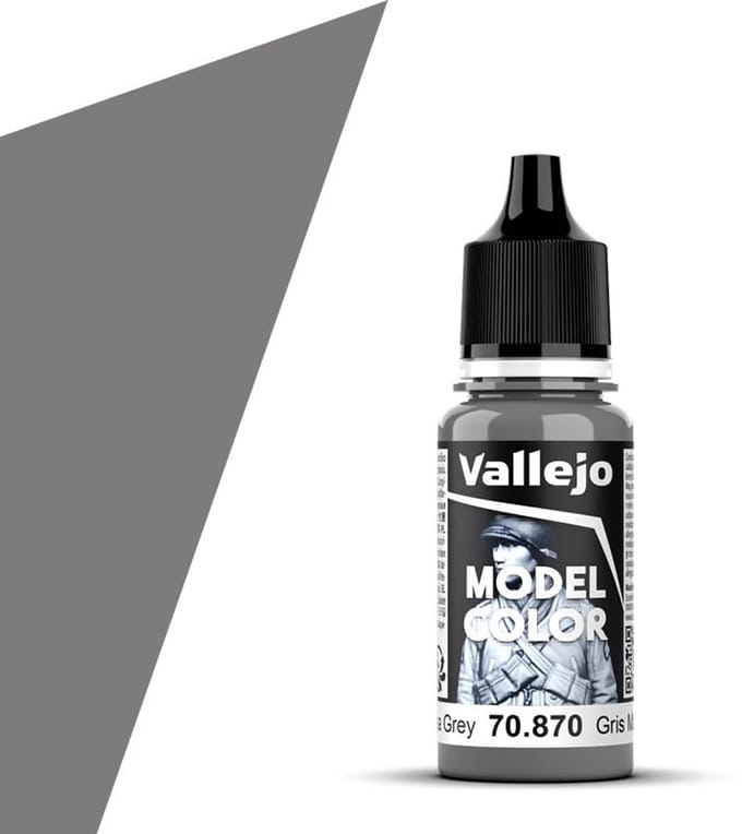 Vallejo Hobbyverf Acrylverf - 70870 Model Color Medium Sea Grey - Acryl Verf flesje - 17 ml