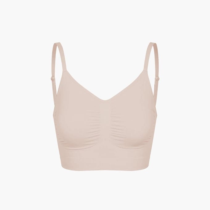 cfab - Comfort Bralette - Beige, Large - BH Zonder Beugel Voorgevormd - Ondergoed - Naadlos