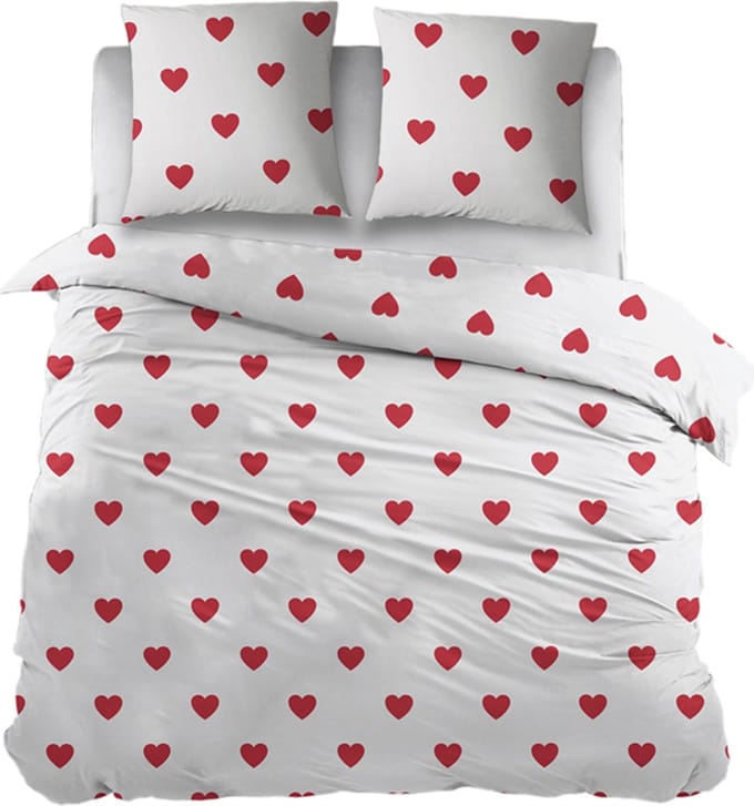 Snoozing Evi Dekbedovertrek - Extra breed - 260x200/220 cm - Rood