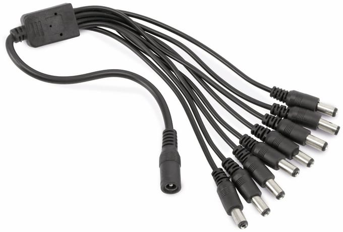 DC-verdeelkabel, 8-voudig, 5,5/2,1 mm, lengte 35 cm