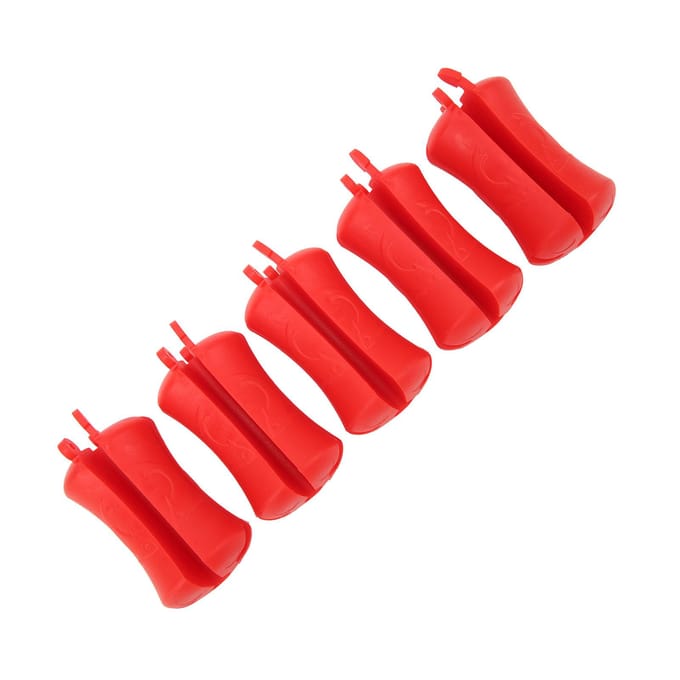 5PCS Support de Canne à Pêche Portable Boule Fixe Silicone Réutilisable Attache Rapide pour Faisceau de Canne à Pêche rouge
