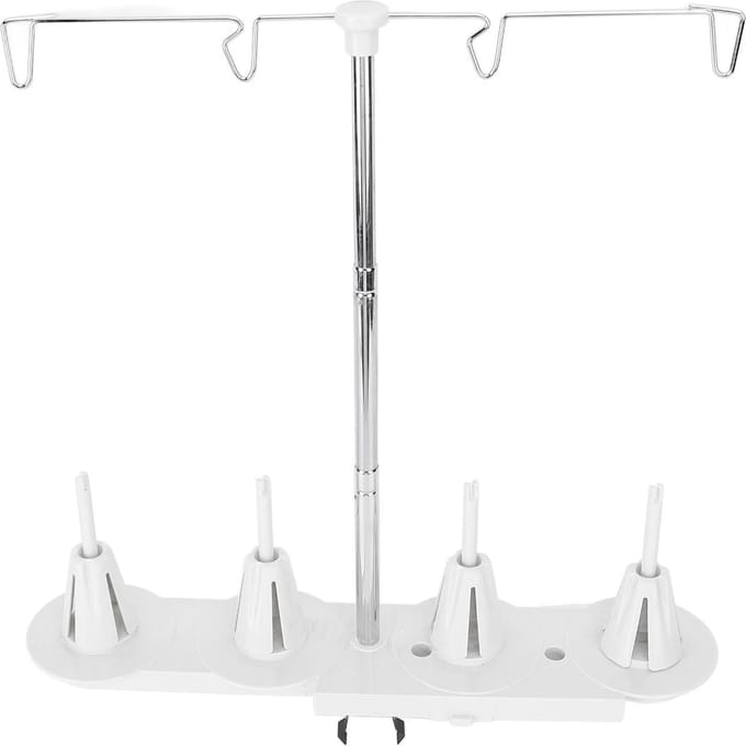 Spoel Draadstandaard Plastic en Roestvrij Staal Multifunctioneel Verstelbare Hoogte 4 Draadspoel white