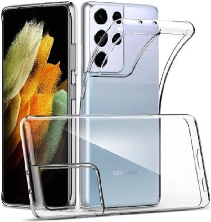 Siliconen Back cover case - Geschikt voor Samsung Galaxy S21 Ultra - TPU back cover- Transparant