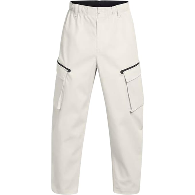 Under Armour Heren-joggingbroek in losse pasvorm met cargo-stijl (Wit)