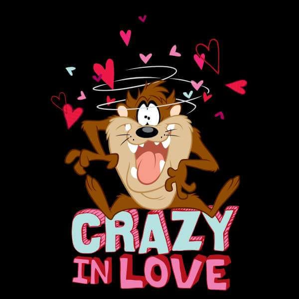 Looney Tunes Crazy In Love Taz Sweatshirt - Black - S