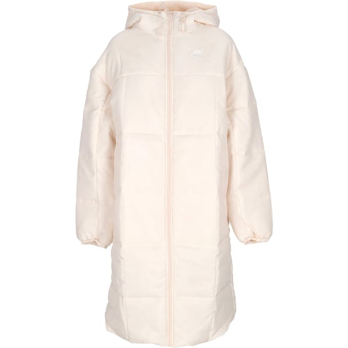 Dames lang donsjack W Thermic Classic Parka Guava Ice/wit