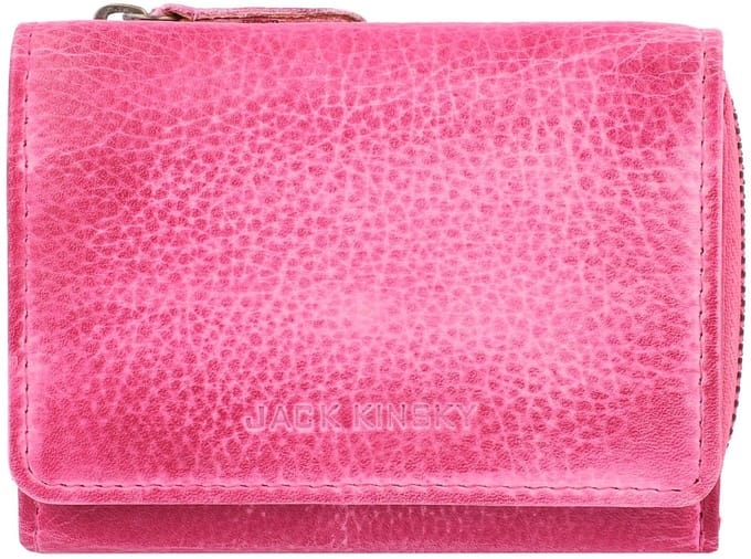 Jack Kinsky Nassau Portemonnee RFID Leer 11 cm - Dames - Horizontaal - pink