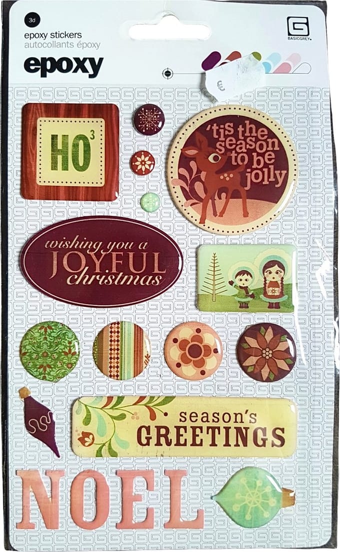 Basic grey - 3D - Epoxy - Stickers - Eskimo - Kisses - Scrapbook - Knutselen - Stickers