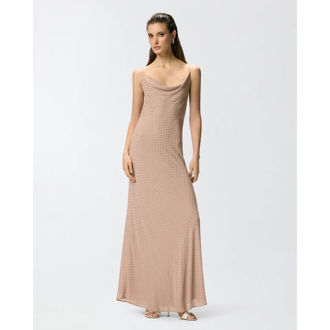 Pinko volledige stretch georgette jurk ss26