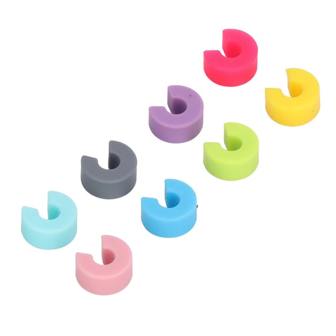 16 STKS Mini Cirkel Siliconen Wijnglas Marker Beker Identificatie Ring Herkenner Label pink