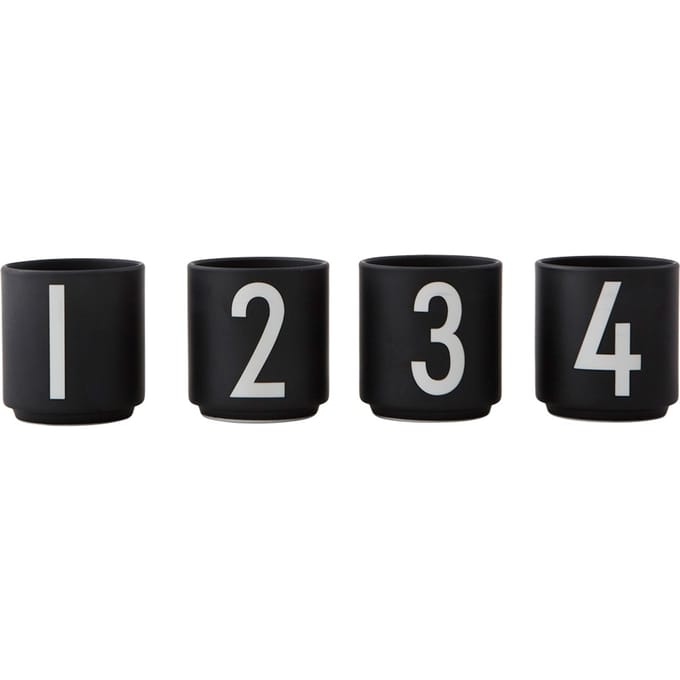 DESIGN LETTERS - Espressokopjes set - zwart