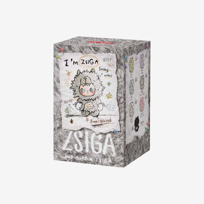 POP MART ZSIGA Ik ben Zsiga Serie - Vinyl Pluche Hanger Blind Box gray