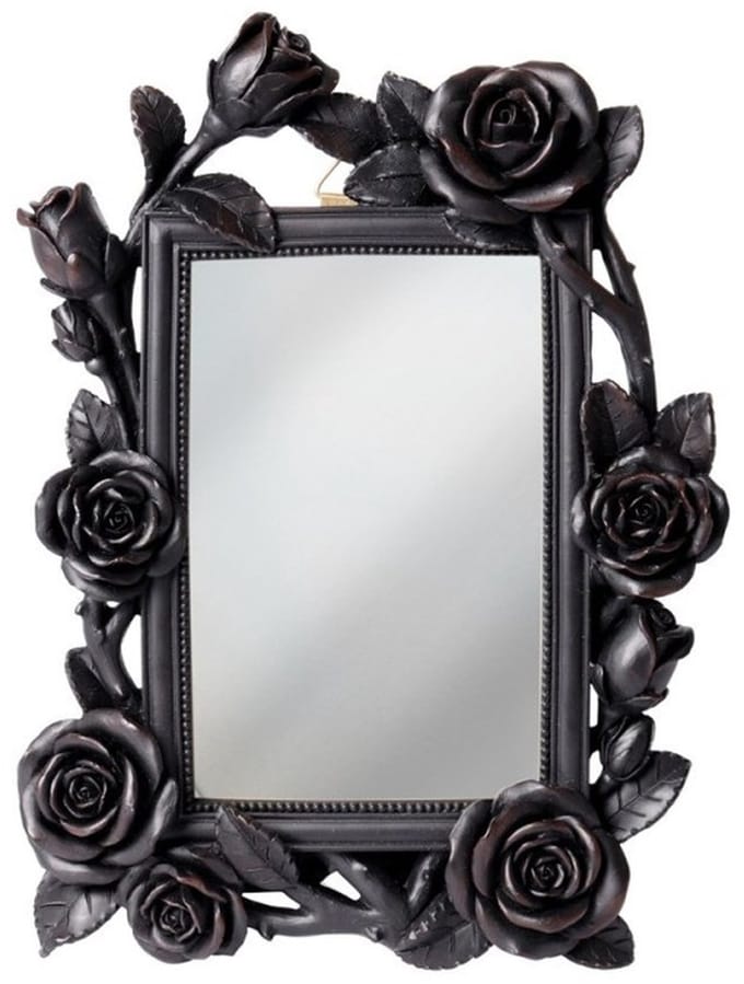 Alchemy - Rose & Vine Mirror (6x4") Black Spiegel - Zwart