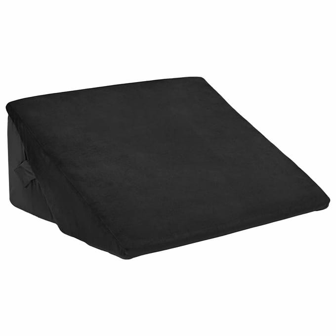 vidaXL - Wedge - Kussen - Zwart - 55 - x - 55 - x - 26 - cm - Traagschuim