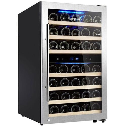GGM Gastro Weinkühlschrank - 2 Klimazonen - 120 Liter - max. 45 Flaschen