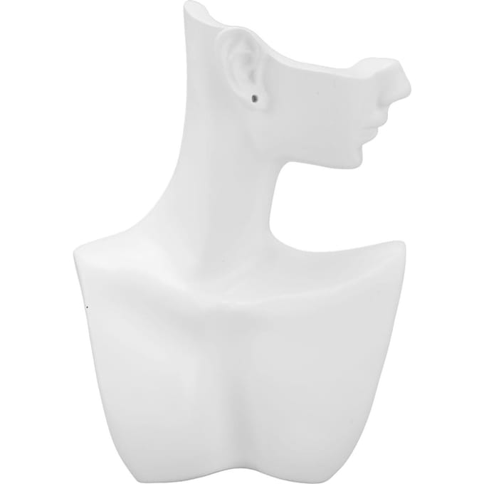 Mannequin Oorbellenstandaard Wit Medium Hars Stabiel Buste Oorbellenhouder Organizer voor Ketting white