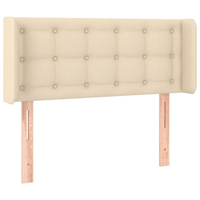 vidaXL - Hoofdbord - LED - 83x16x78/88 - cm - stof - crèmekleurig