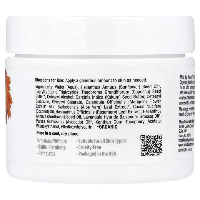 Crème au calendula Mild By Nature, 57 g (56g) white