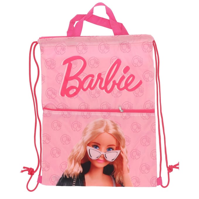 Barbie Gymtas met rits - Zwemtas - 40 cm - Roze - Voor Kinderen