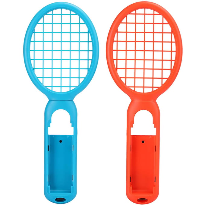 1 Paar Tennisracket Handvat Bewegingsgevoelige Controller voor Game Console Accessoires(Rood Blauw ) blue