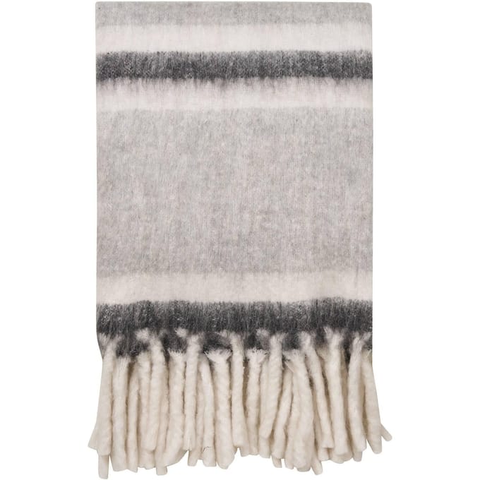Liva plaid 130×170cm grijs, wit.