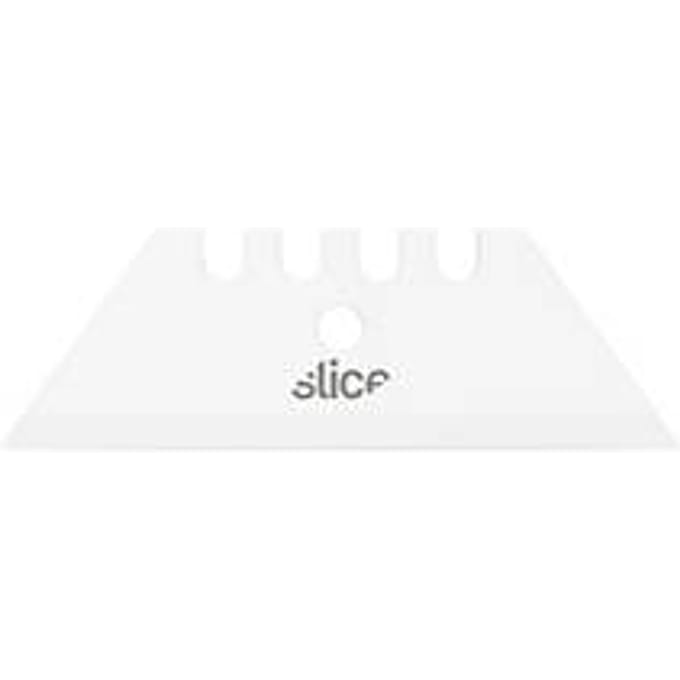 SLICE trapeziummes, puntig, universeel vervangmes, keramisch, wit, 2 stuks
