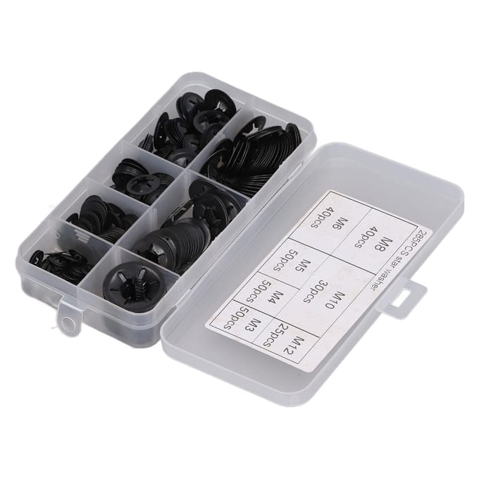 285 stuks Ringen Interne Tandborgmoer M3 M4 M5 M6 M8 M10 M12 Set Kit