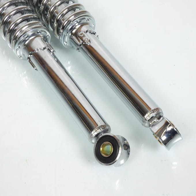 Amortisseur arrière chromé réglable 360mm pour mobylette MBK 51 Neuf cyclomoteur