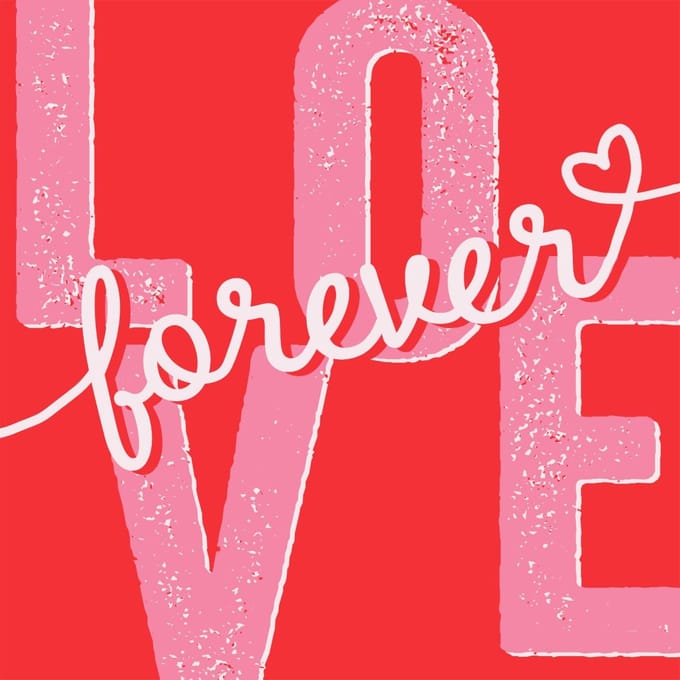Servetten 33x33cm 20 stuks Avtg. Love forever