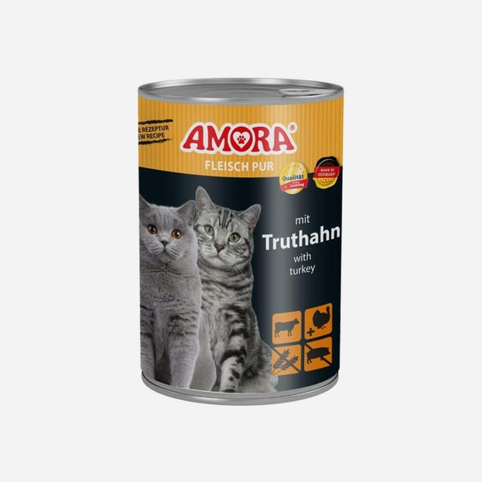 AMORA Kattenvoer 6x400g - Kalkoen