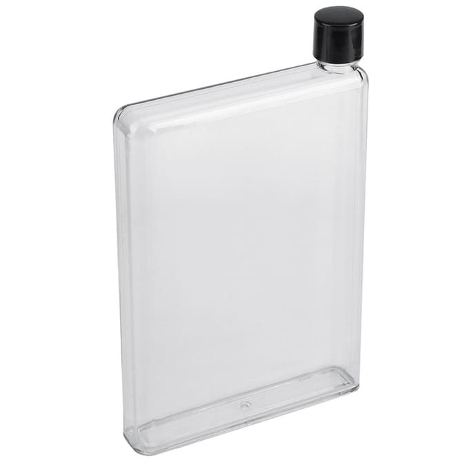 750ml Lekvrije Platte Slanke Waterflessen Plastic Transparant Draagbaar Sapbekers Kleurloos wit