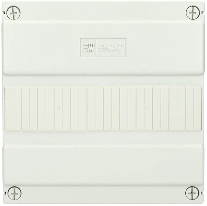 EMAT lege groepenkast 1-rij 12 modules 220x225mm - wit (85260100)