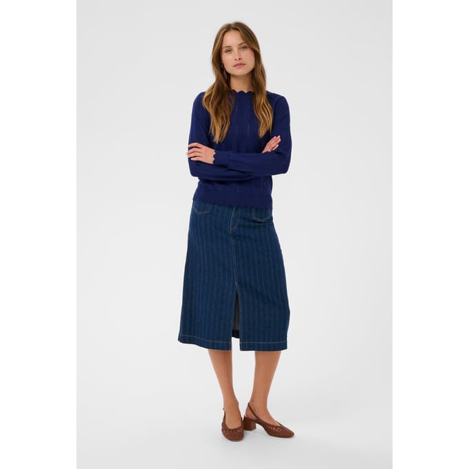 Saint Tropez ObetteSZ Pullover Dames Trui - Navy Peony