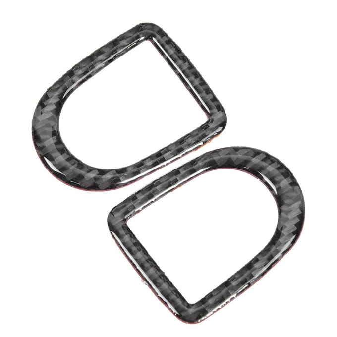 2 stuks Koolstofvezel Auto Deurslot Pin Knop Frame Trim Past voor Ford Mustang 20092013 black