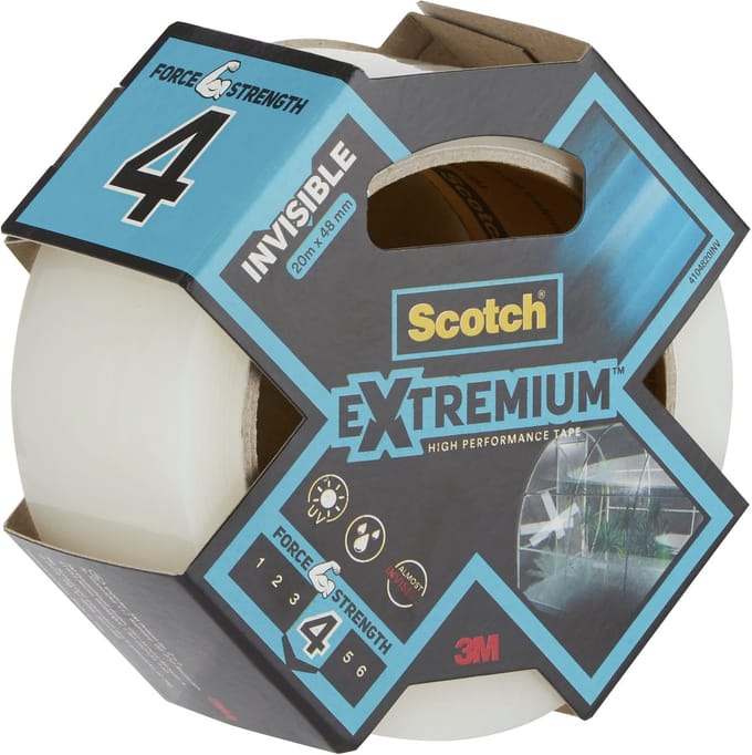 Plakband scotch extremium invisible 48mmx25m tr | 6 stuks