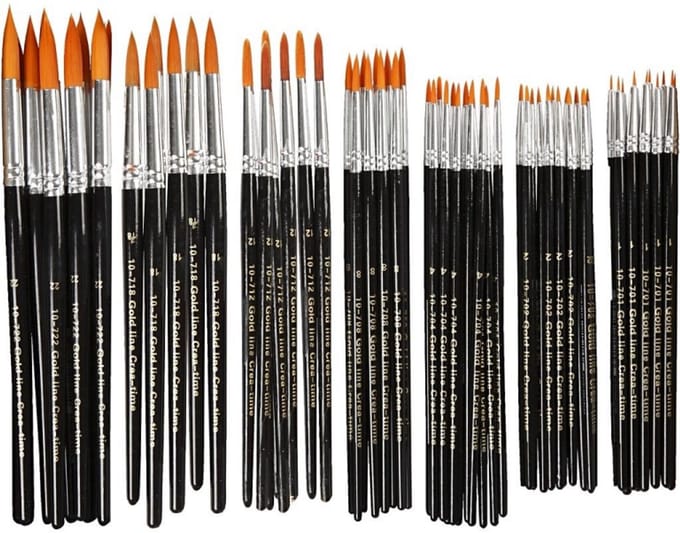 Creativ Company Gold Line Penselen Rond Assortiment