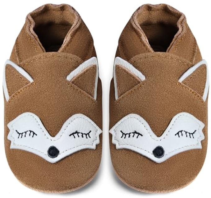 Babyschoenen om te Leren Lopen - Zachte Leren Sloffen voor Baby's