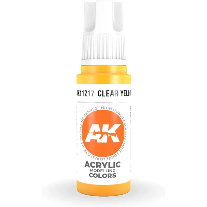 AK 3rd Gen Acrylics: Clear Yellow (17ml)