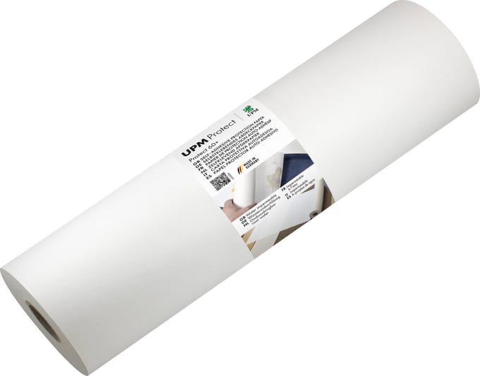 UPM afdekpapier - zelfklevend P60+ - 30 cm x 50 m - wit - IN-P6030050-KW