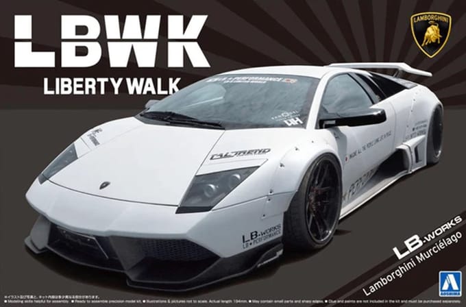 Aoshima Modelbouwpakket Auto - 05992 LB Works Lamborghini Murcielago Ver. 1 Plastic - 1:24 - Modelbouw