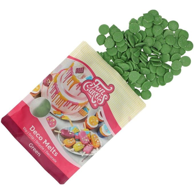 FunCakes Deco Melts Groen - 250g - Smeltsnoep - Cupcake Decoratie - Lollies - Snoepjes