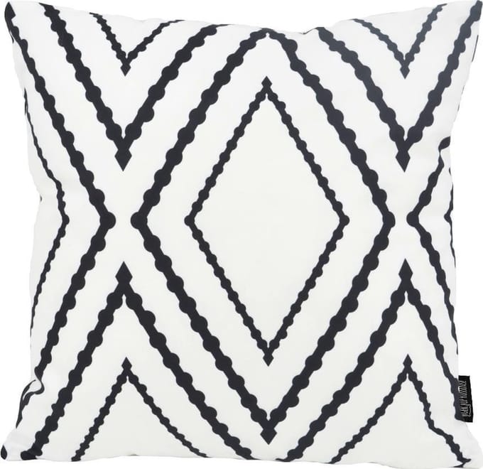 Yana White Kussenhoes | Katoen / Polyester | 45 x 45 cm | Zwart/Wit