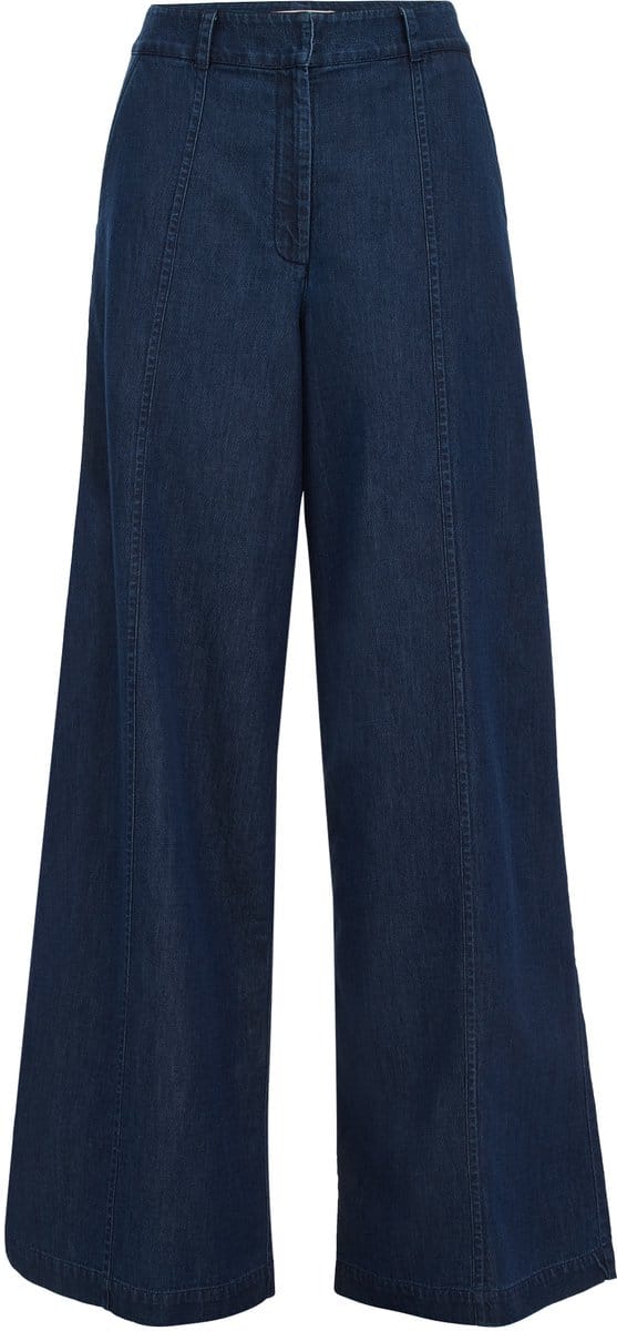 WE Fashion Dames super wide leg denim broek