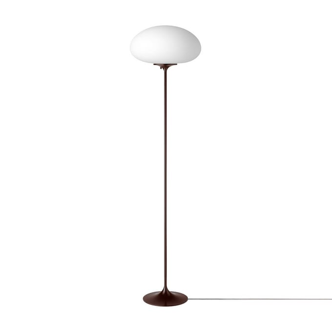 Gubi vloerlamp Stemlite, zwart-rood, hoogte 150 cm, dimbaar