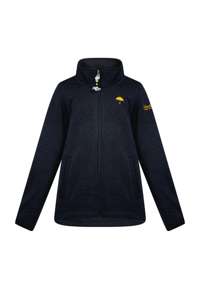 Schmuddelwedda Gebreide fleece jas Meisje marine gem