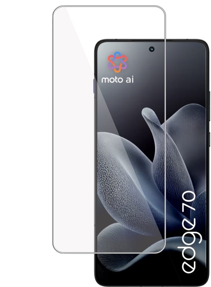 TechNow Screenprotector geschikt voor Motorola Edge 70 Screenprotector - Gehard Glas - Rounded - Proteqt+