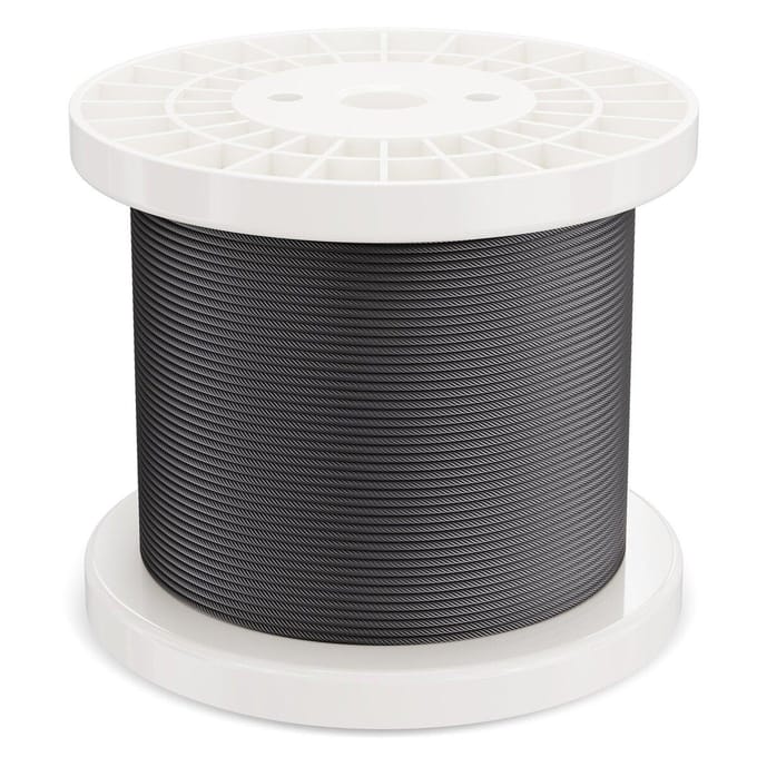 Câble en Acier Inoxydable T316 1/8  Câble d'Acier 7x7 500 ft Garde-corps à Câble